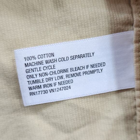 NEW Goodfellow & Co Shirt Mens XXL Yellow Sandy Gold Corduroy Cotton Long Sleeve - Picture 8 of 11